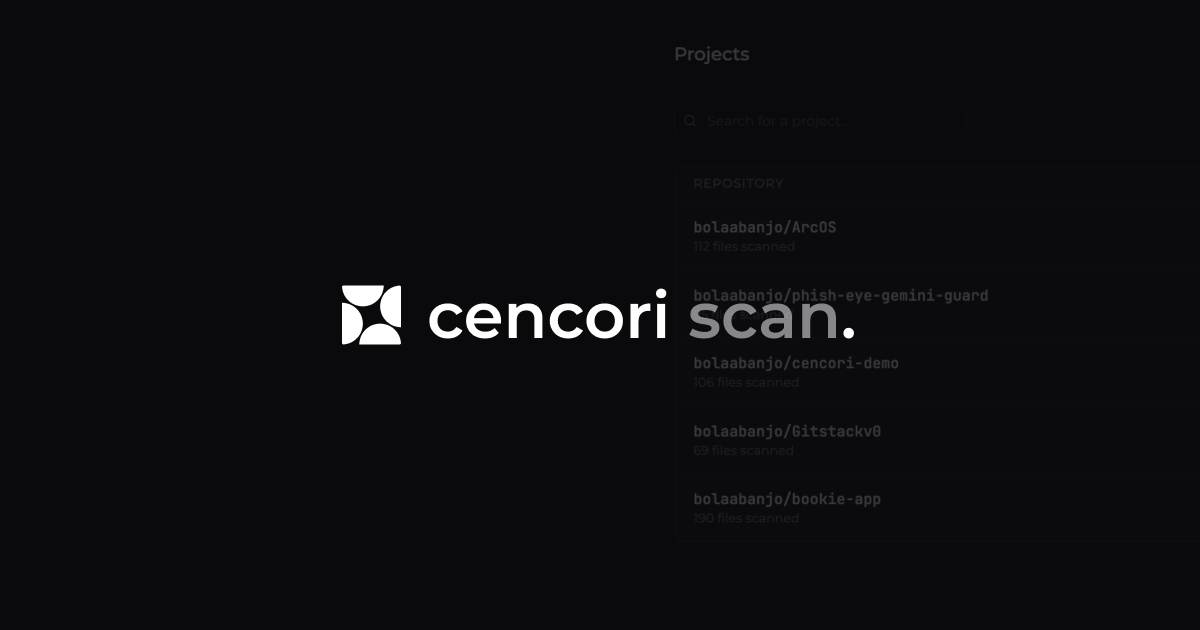 Introducing Cencori Scan